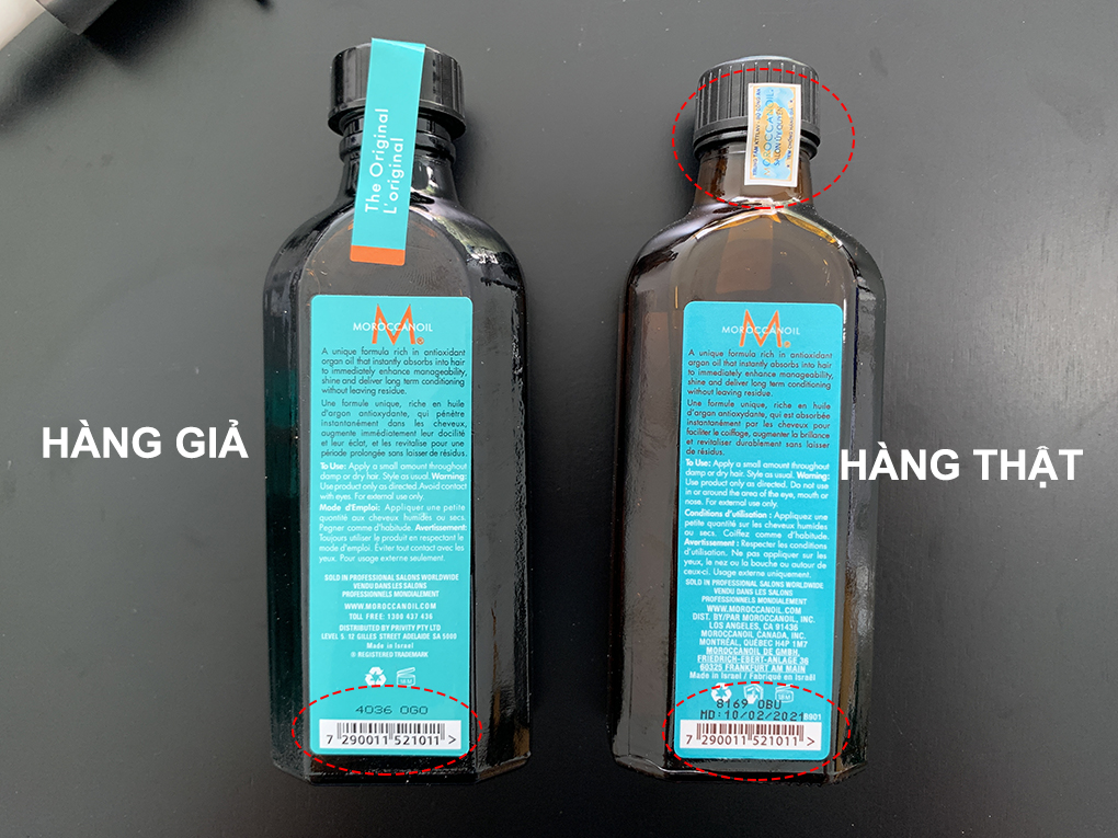 Mặt sau dầu dưỡng tóc moroccanoil